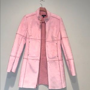 BEBE pretty in pink 3/4 length coat